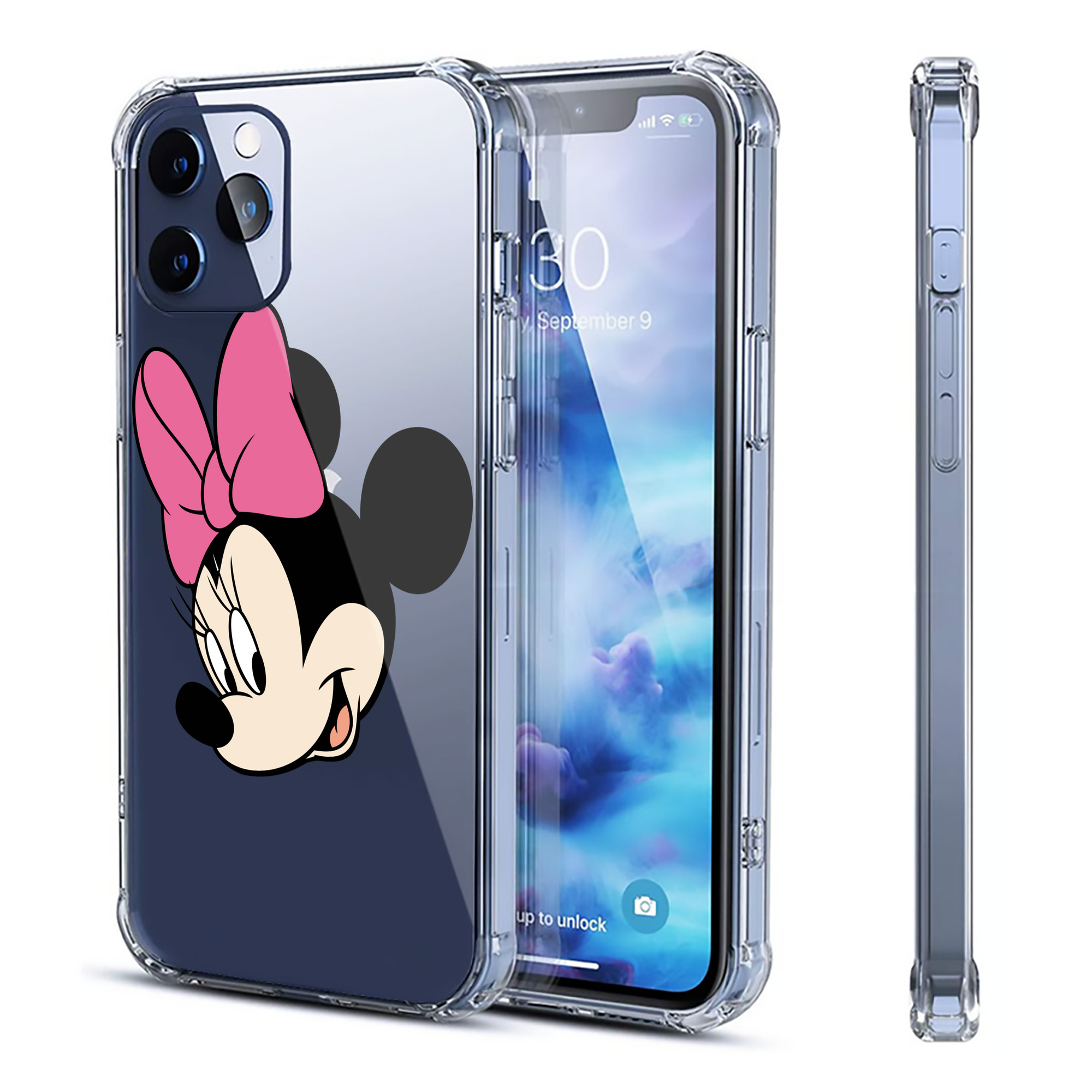 （画像用） ミッキーマウス Mickey Mouse 【iPhone 12シリーズ対応】透明スマホケース（クリアソフトケース）